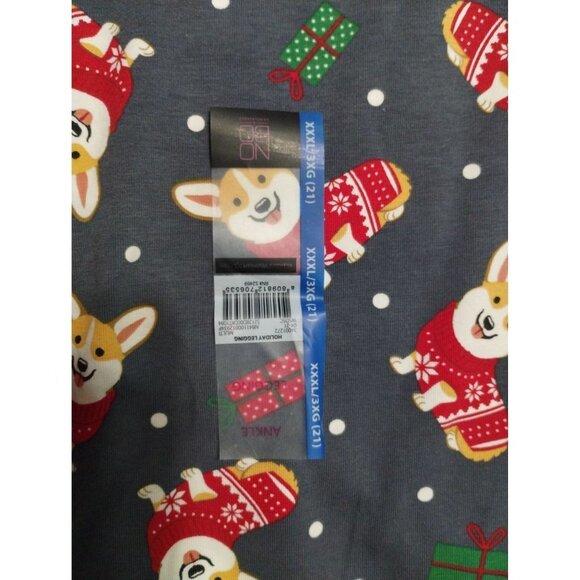 NWT Corgi Christmas Holiday Leggings Ankle Legging Size XXXL/3X (21) NOBO Dog - Picture 8 of 9
